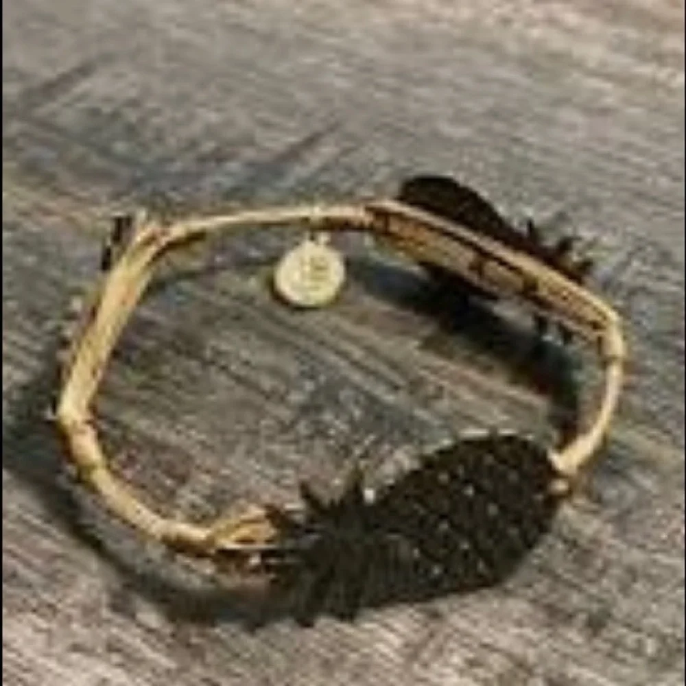 Bourbon & Bow Ties Pineapple Wire Bangle Bracelet